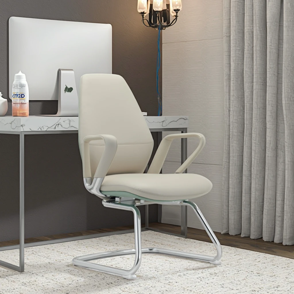 Durable Leather Executive Office Chair-Modern Ergonomic Design Adjustable Height Commercial Grade 5