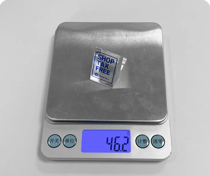 Custom Advertising Display Stand Acrylic Triangle Display Block OEM/ODM Tabletop Display Accessories Glass Block