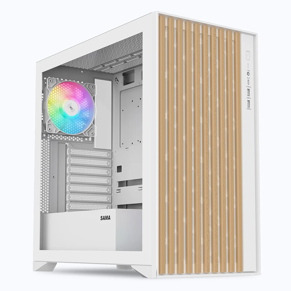 Custom Wood Computer Case ATX PC Case Wood Front Panel Wooden PC Case