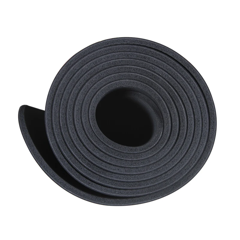 Оптовая продажа органический коврик для фитнеса в тренажерном зале с индивидуальным принтом черный натуральный Коврик йоги 4 мм из ПУ кожи упражнений