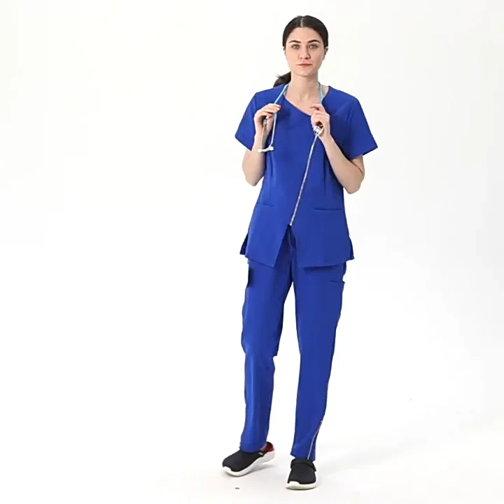 Dropshipping Reusable Fashionable Spandex Hospital Uniformes Medico