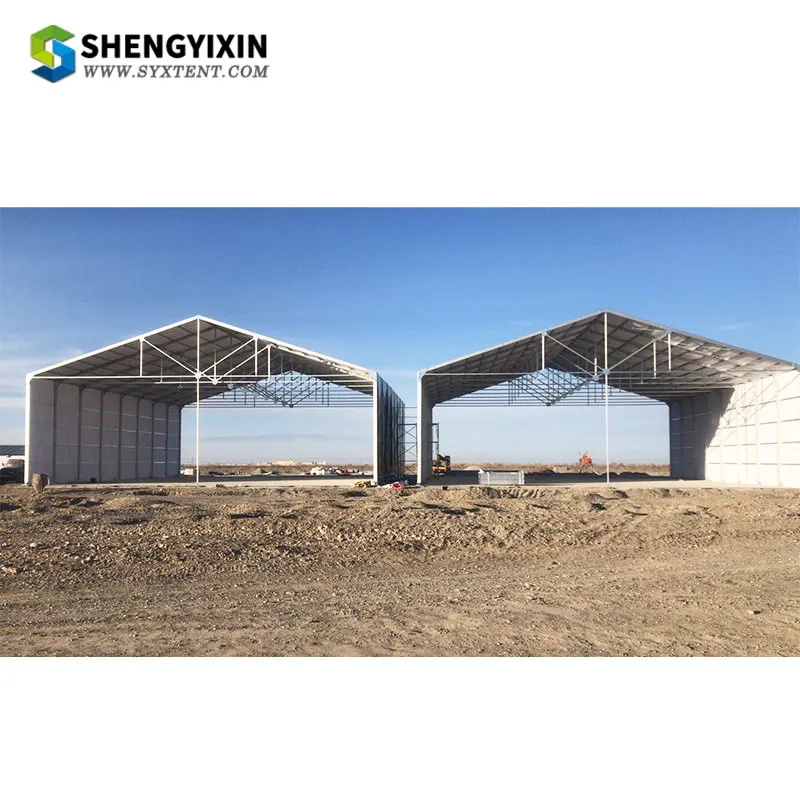Newest Permanent Structure Fabrics Waterproof Storage Large Industrial Cabin Snow Hangar Tent for Sale