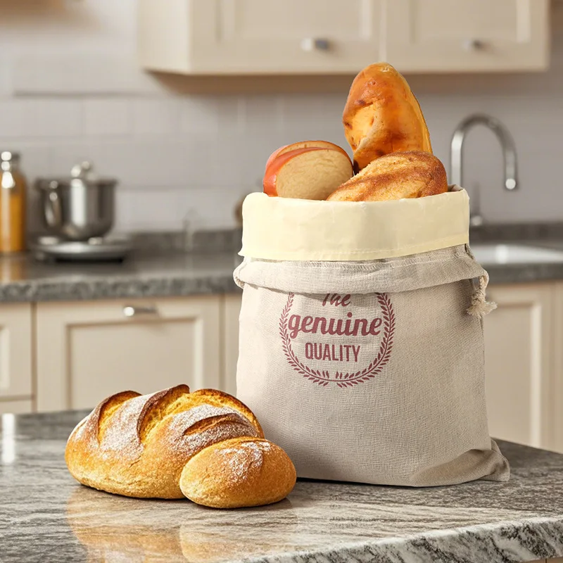 Reusable Linen Bread Bag Eco-Friendly Sourdough Packaging