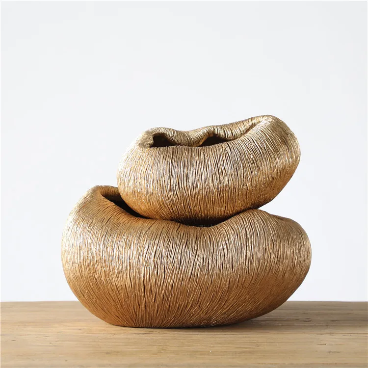 Скандинавская позолоченная Цветочная ваза, креативный домашний декор, Роскошные Настольные Золотые декоративные вазы