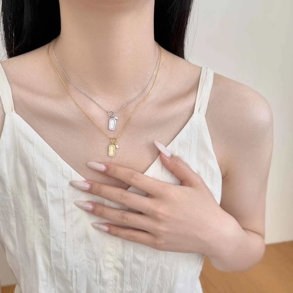 KAKODIY exquisite necklace zircon pendant necklace rhodium 18K gold plated chain necklace women's jewelry gift detail 4