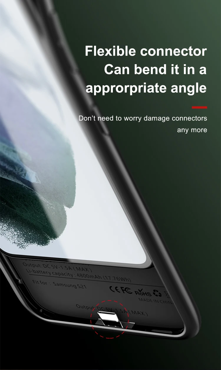 4700/4800/6000 мАч чехол для зарядного устройства для Samsung S21 S21plus S21Ultra