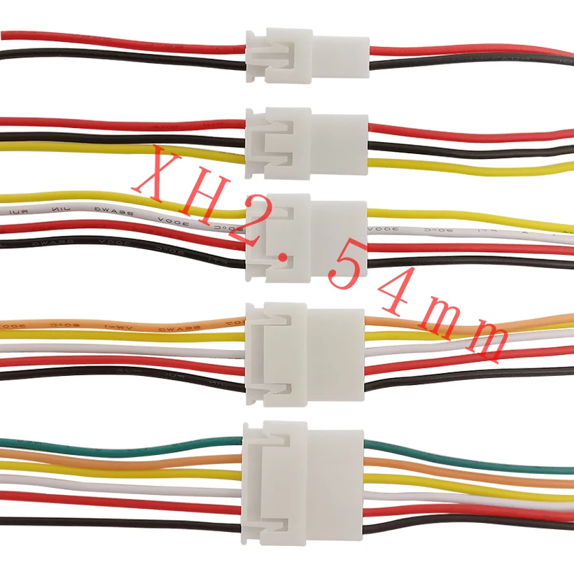 5 stks XH2.54 Vrouwelijke connector JST XH 2.54mm 2p 3/4/5/6/7/8/9/10/11/12 PIN Single Head Draad Kabel Connectors Lengte 10/20 / 30CM (Color : 30cm, Pins : 12P