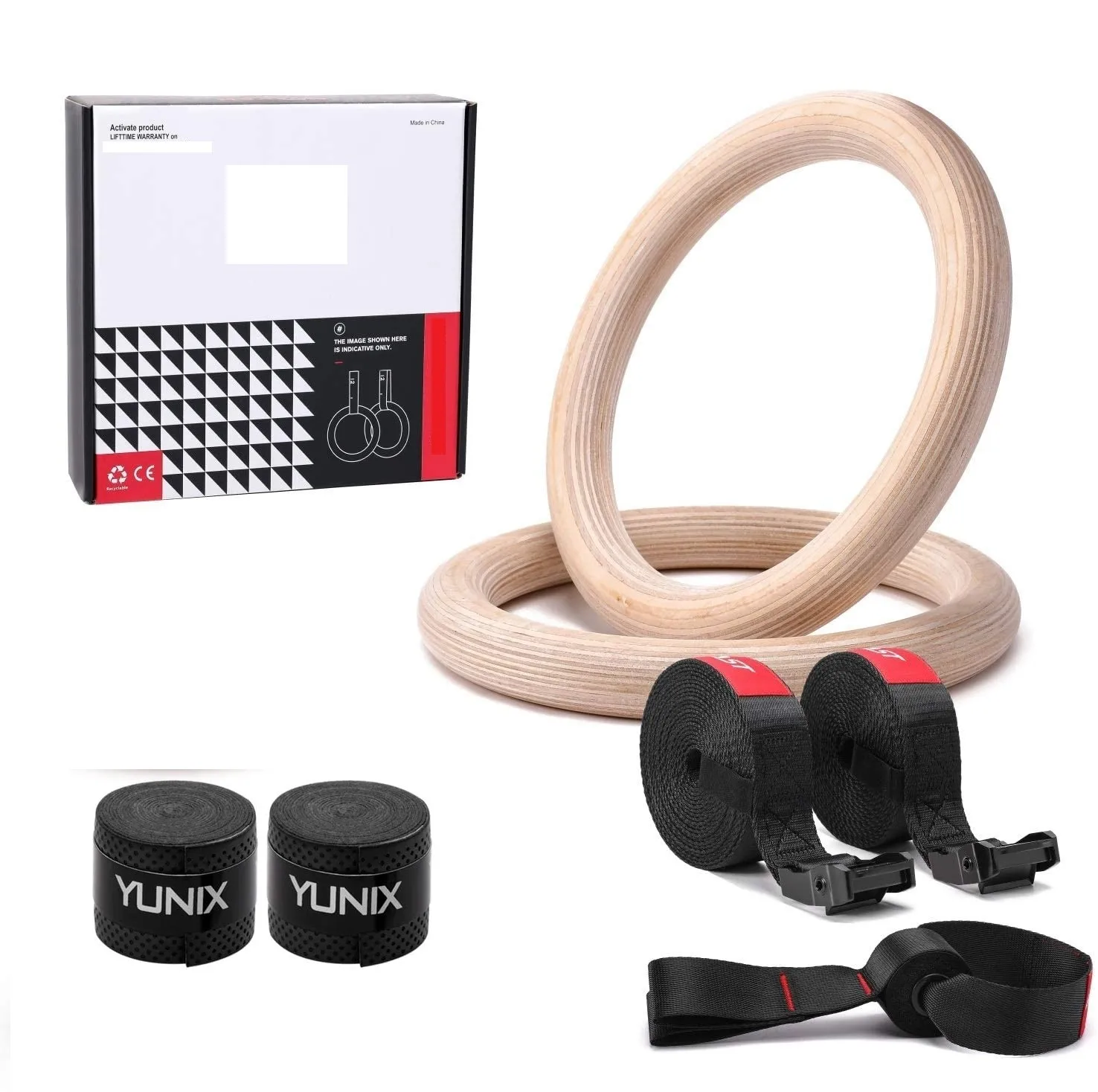 Деревянное кольцо для фитнеса высококачественное деревянное тренажерного