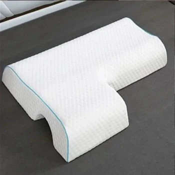 Couple Pillow Orthopedic Memory Foam Protect Cervical Vertebra Release Arm Pain Pressure Pillow for Side Sleeper