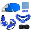 Azul - Funda de silicona para vr oculus quest 2