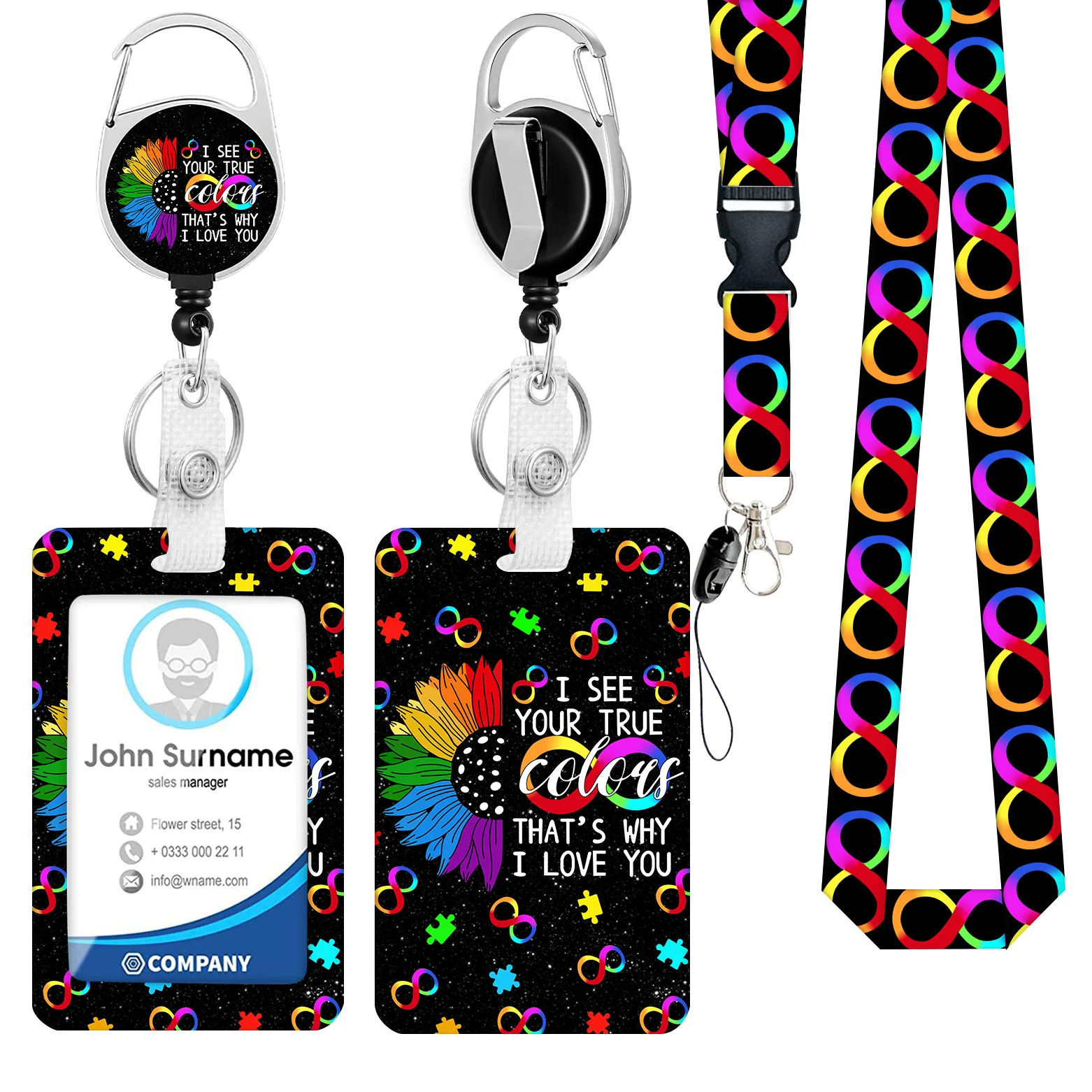 sleeve id card Two Card Vinyl Badge Holder for Vertical Badges