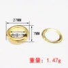 Round-edged eyelet gold 17.5mm