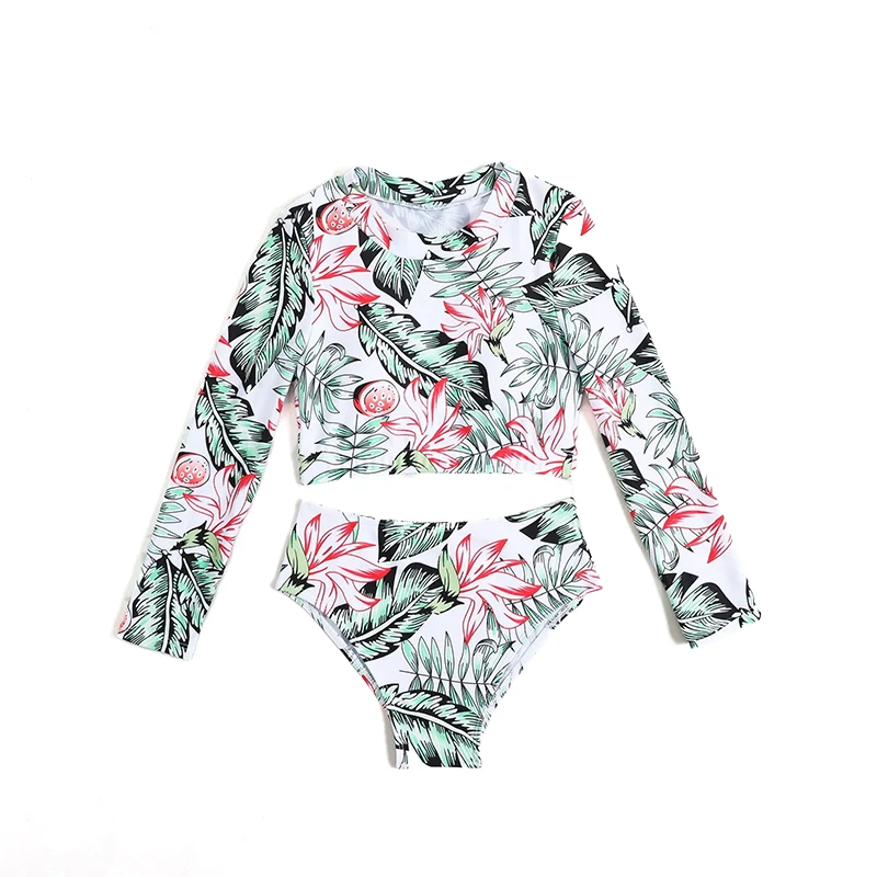 Two-piece Plant Swimwear