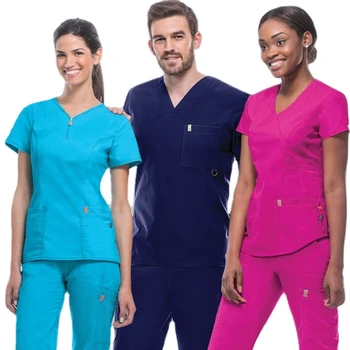 Model Of Hospital Nurses Uniform Stylish Nurse Uniforms Scrubs Set ...