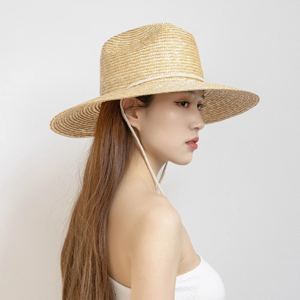 Straw Hat Drawstring 2025NEW SY HATS Custom OEM Available 100% Natural Straw Lifeguard Straw ...