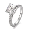 Bague en or massif 18 carats avec diamant de laboratoire