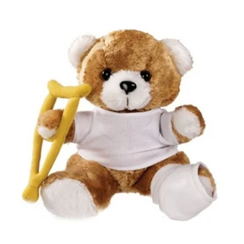Wholesale cute 25cm get well soon plush stuffed custom teddy bear with shirt for p patient gift