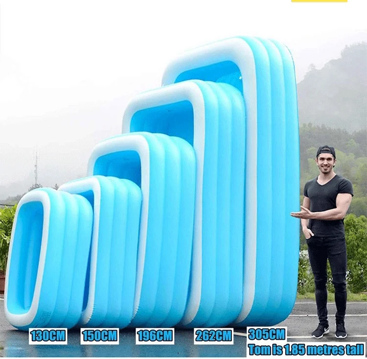 Wholesale Factory Popular Design Rectangular Pool Different Size Inflatable Pools Swimming Outdoor