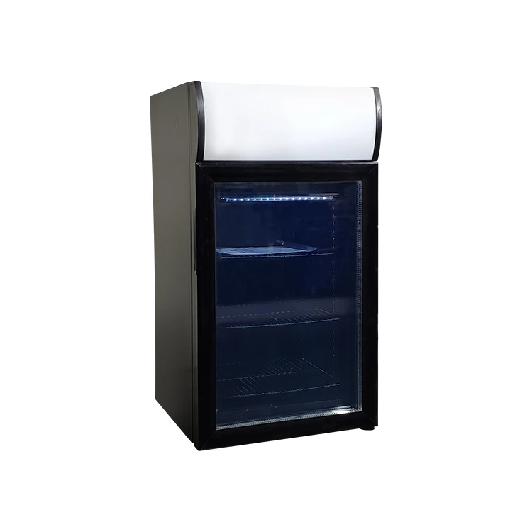 Meisda SD50B 50L Customized Mini Single Glass Door Ice Cream Counter Top Display Freezer With CE ETL
