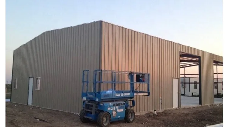 Steel Frame Construction Pole Barn Prefabricated Warehouse Metal