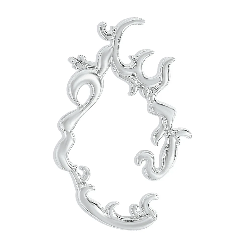 Cold Wind Creative Design Non Pierced Ear Elf Fairy Ear Cuff Clip Irregular Geometric Clip on Earrings Jewelry Accessories