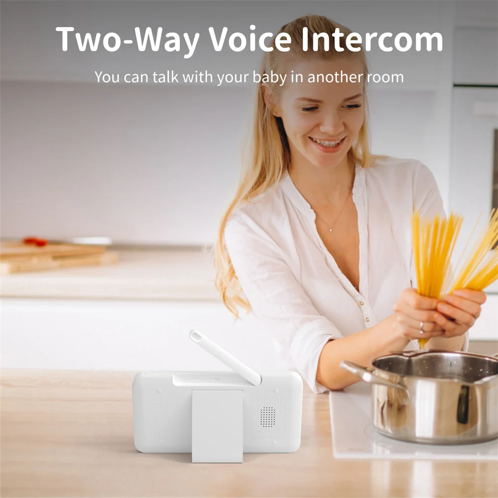 5'' HD 1080p Wifi Smart Home Wireless Two-Way Talk Pan-tilt Baby 5 Indoor Surveillance Baby Monitor Support SD Memory Card