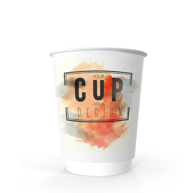 12oz HOT disposable Biodegradable Packaging tea cup custom eco friendly coffee cup paper cups