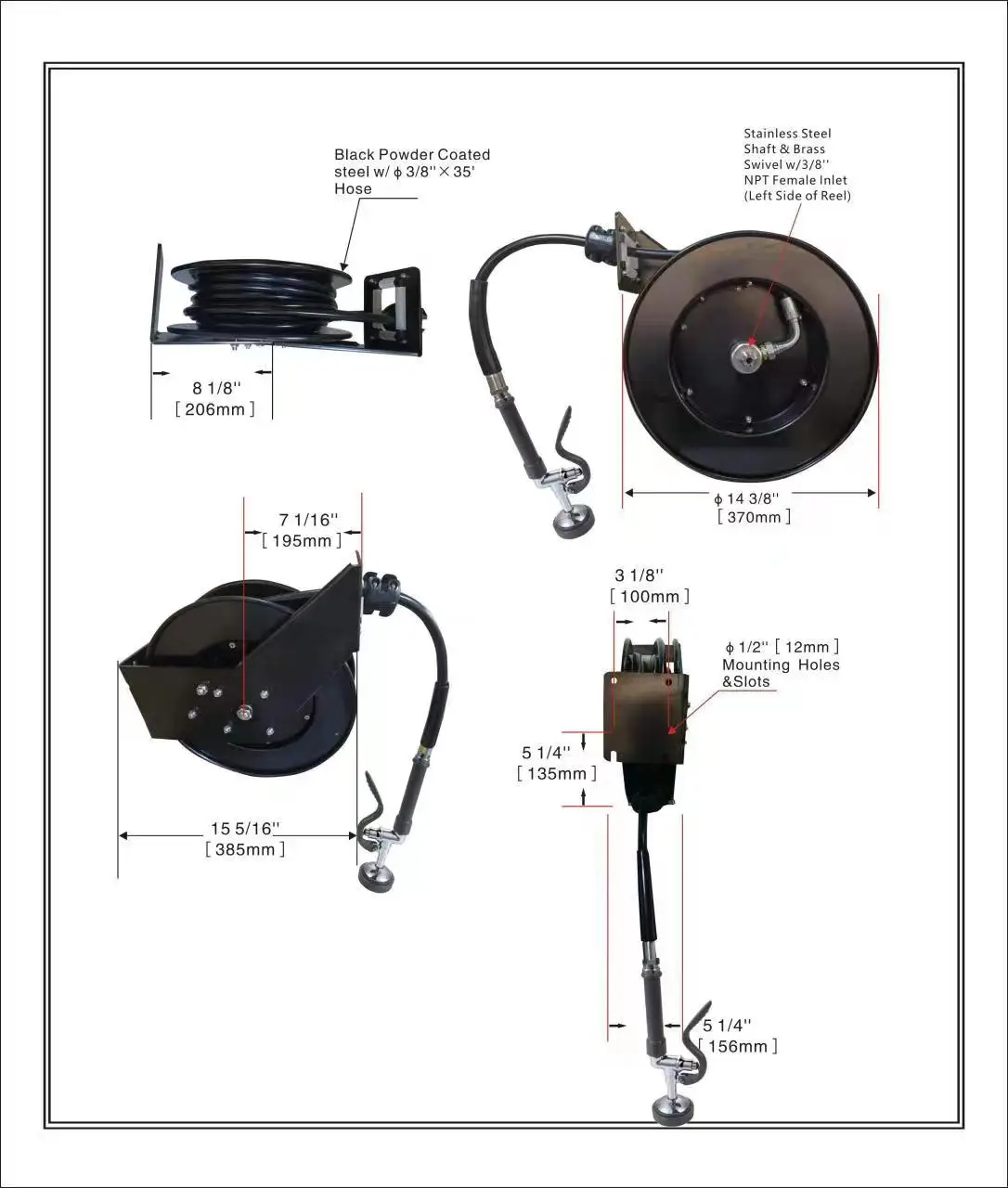 Stainless Steel Classic Water Gun Commercial Kitchen Bathroom High Flow Spray Valve Spring Retractable Pre-Rinse Reel Cable Hose factory