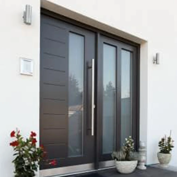 Алюминиевые двери входные для частного дома фото