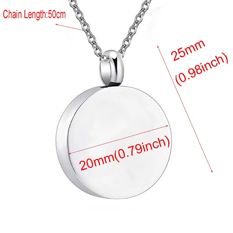 Urn Necklace for Ashes Round Big Tree Pattern Cremation Jewelry Keepsake Pendant Eternity Memorial Gift for Women and Men