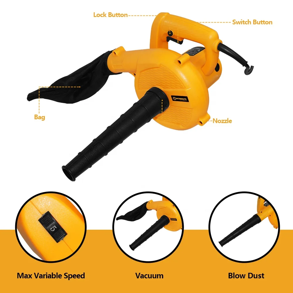 WORKSITE Air Blower Machine Adjustable Speed Leaf Blower Mini Dust