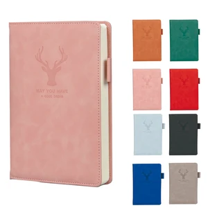 Factory Direct PU Leather Cover Thread Sewn Binding Blank Pages A5 Business Notebook Customizable LOGO Minimalist Premium Design