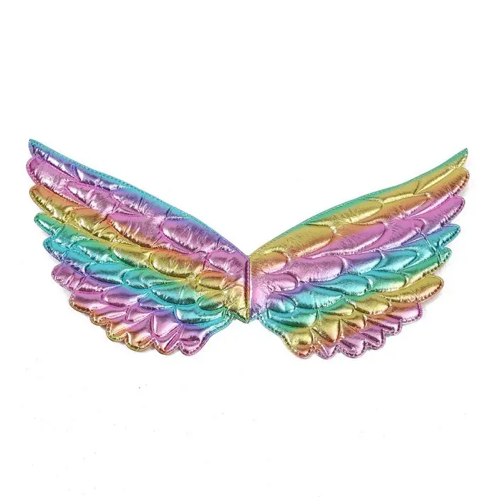 Shinny Rainbow Angel Wings For Girls Unicorn Fairy Princess Costume