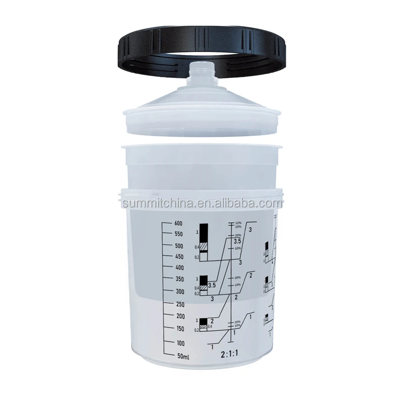 
Одноразовый мерный стакан для пистолета-распылителя краски для очистки автомобиля по сравнению с стаканами PPS 