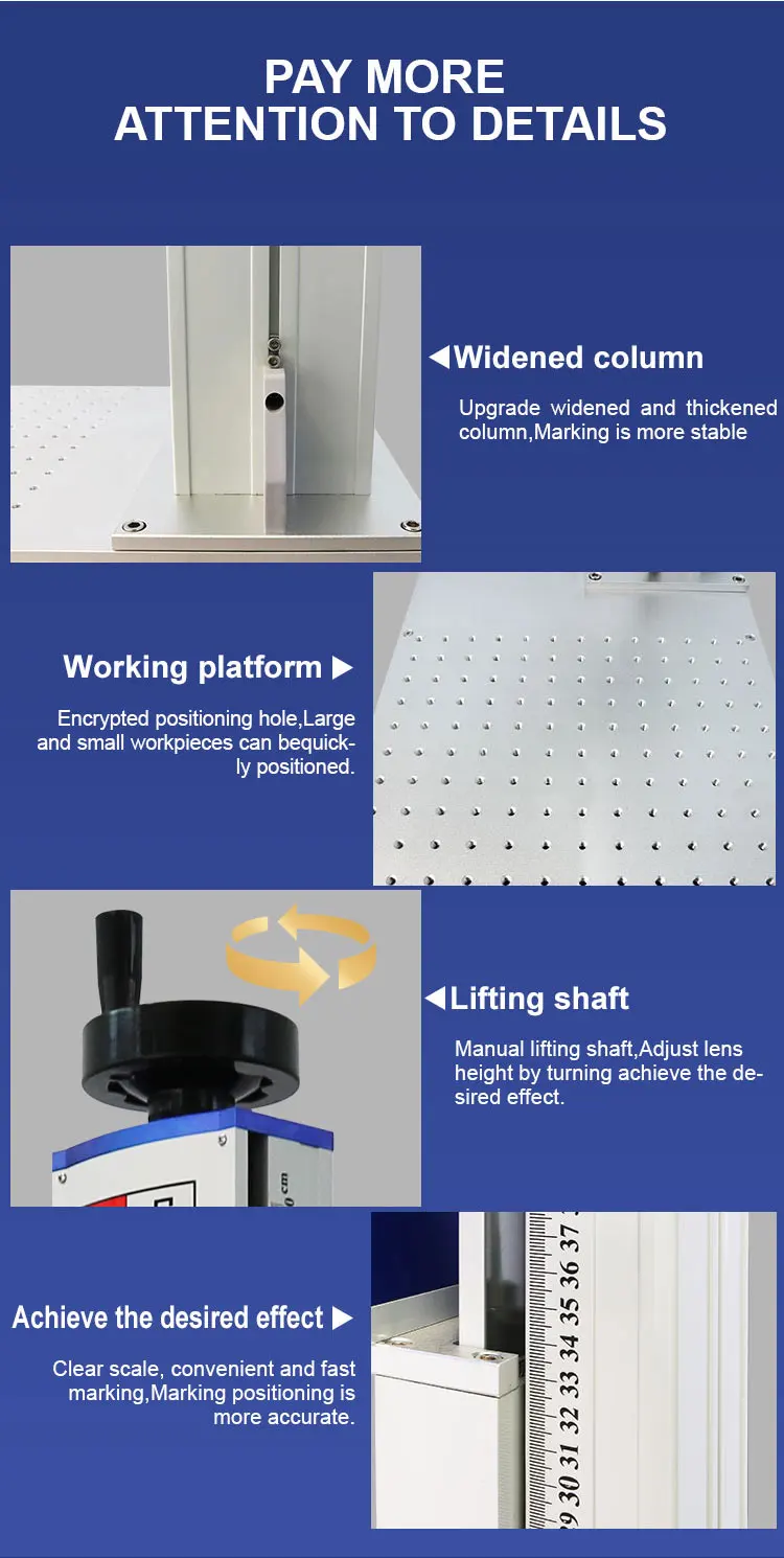 Portable Engraving Cutting Industrial Desktop Fiber Laser Marking Machine for High-Precision Metal Nameplate manufacture