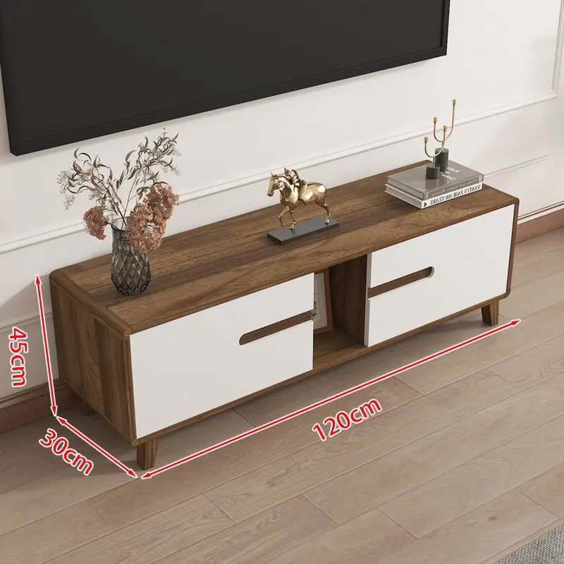 Simple Nordic Style Solid OAK Wood Living Room Furniture TV Cabinet With 2 Drawers 2 Doors Modern TV Stand