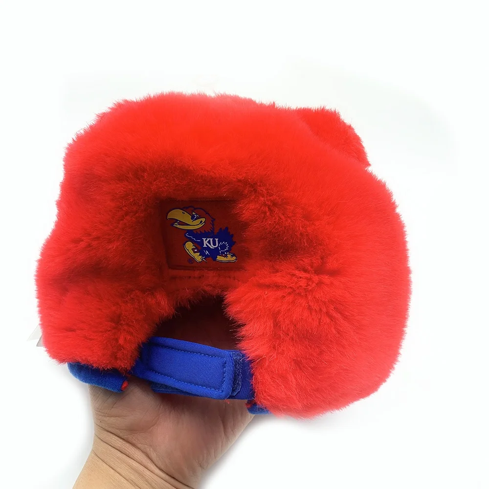 Customized Plush Animal Fuzzy Hat for Kids Stuffed Lovely Plush Hat Bird Shape Soft Doll Funny Red Hat