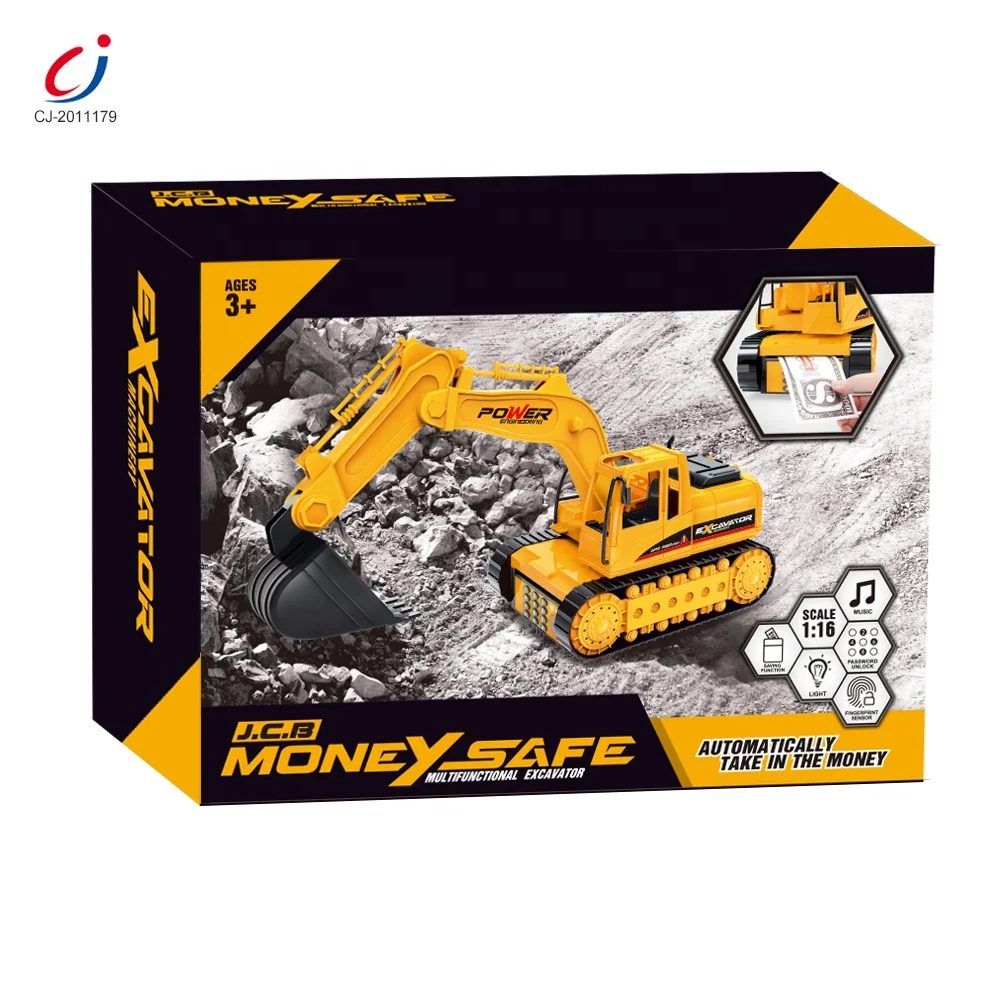Новинка 1:16 Электрический экскаватор грузовик для экономии денег музыкальный Банкомат копилка игрушка