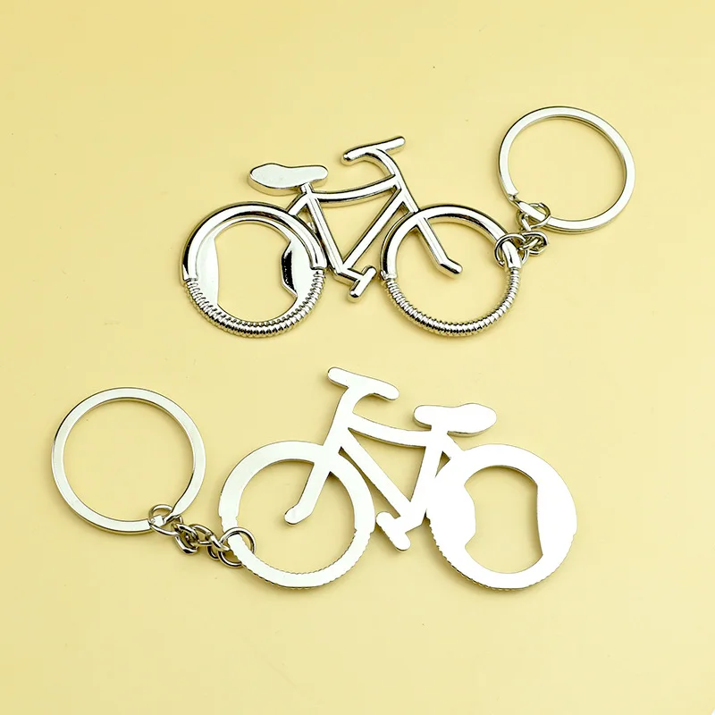 Creative Bike Poker Key Chain Design Custom Logo Keychain Craftwork Metal Bike Bicycle Bottle Opener Keychain Gift Wholesale
