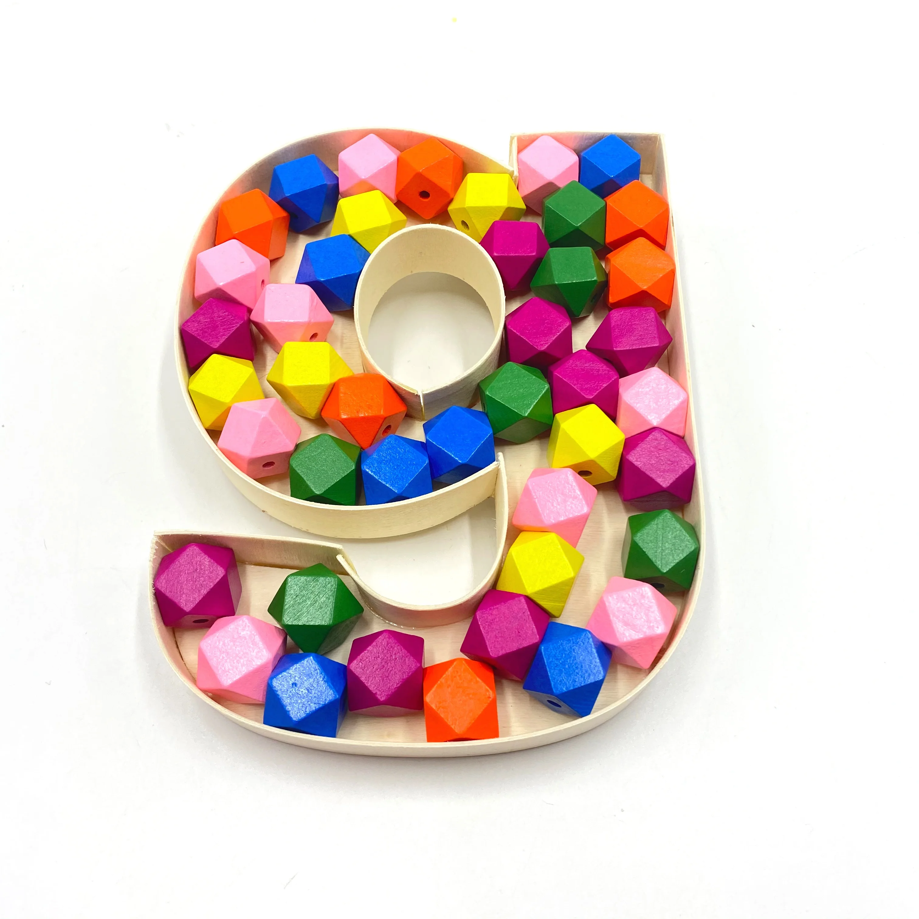 3D Wooden Alphabet Fillable Letters Hollow Letters Fillable Number
