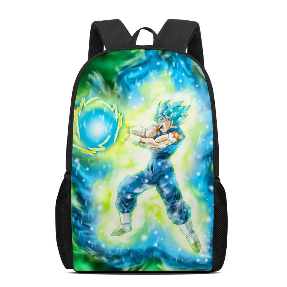 Bzdaisy Cartoon Backpack with Double Side Pockets - Dragon Ball Goku Theme  Unisex for kids Teen