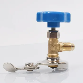340 Universal Can Tap Valve Brass Fluorine Bottle Opener For All Refrigerant Bottle R22 R134A R410A Air Conditioning Tools