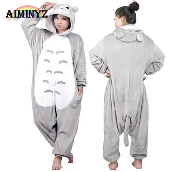 AIMINYZ Brand custom soft and warm adult onesie pyjamas flannel toilet pajama set cute animals onesie pajamas for winter