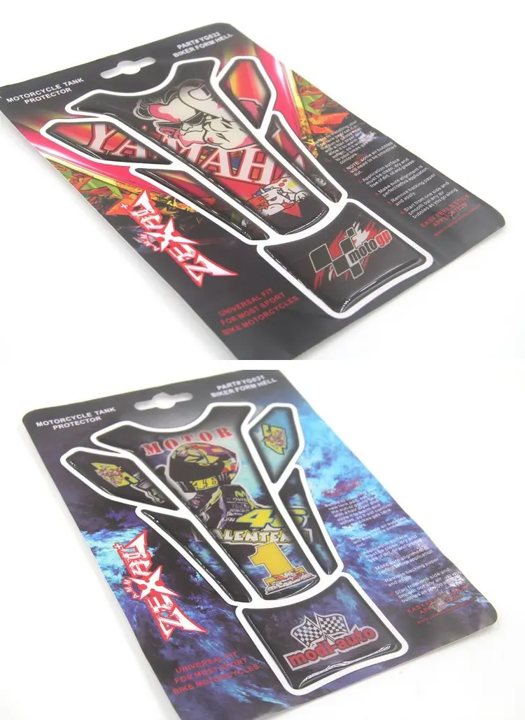 New Motorcycle Tank Protection Pad Tank Styling Universal Sticker Refit Custom Creativity Racer Eagle Shark Cartoon Decal