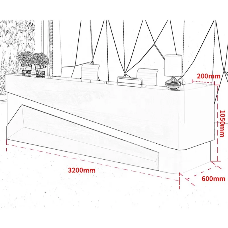 reception counter detail drawings