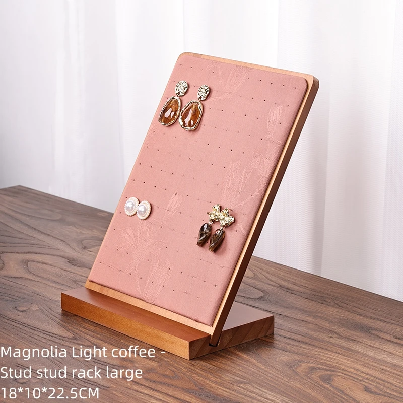 Jinsky Earring Display Board Vertical Solid Wooden Earring Display Stand Commercial Storage Earring Stand Jewelry Props in Stock