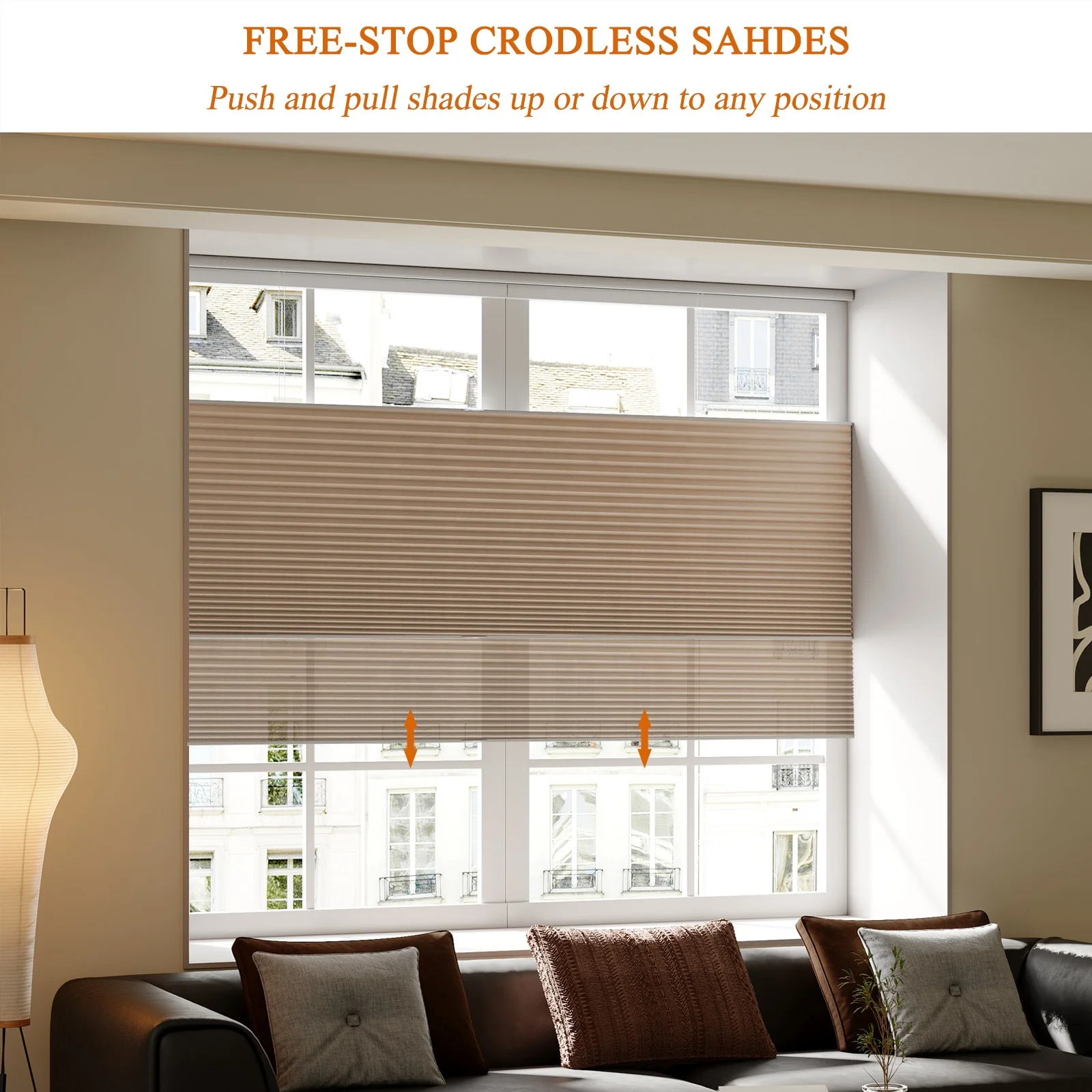 China Custom Cheap Horizontal Window Soundproof Honeycomb Blinds