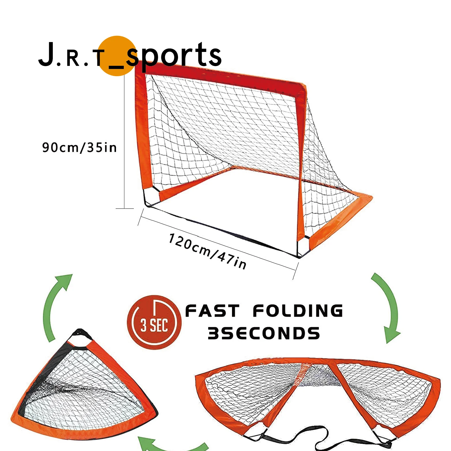 4ft X 3ft Soccer Football Goal Nets Easy Foldup Training Goals Set Of