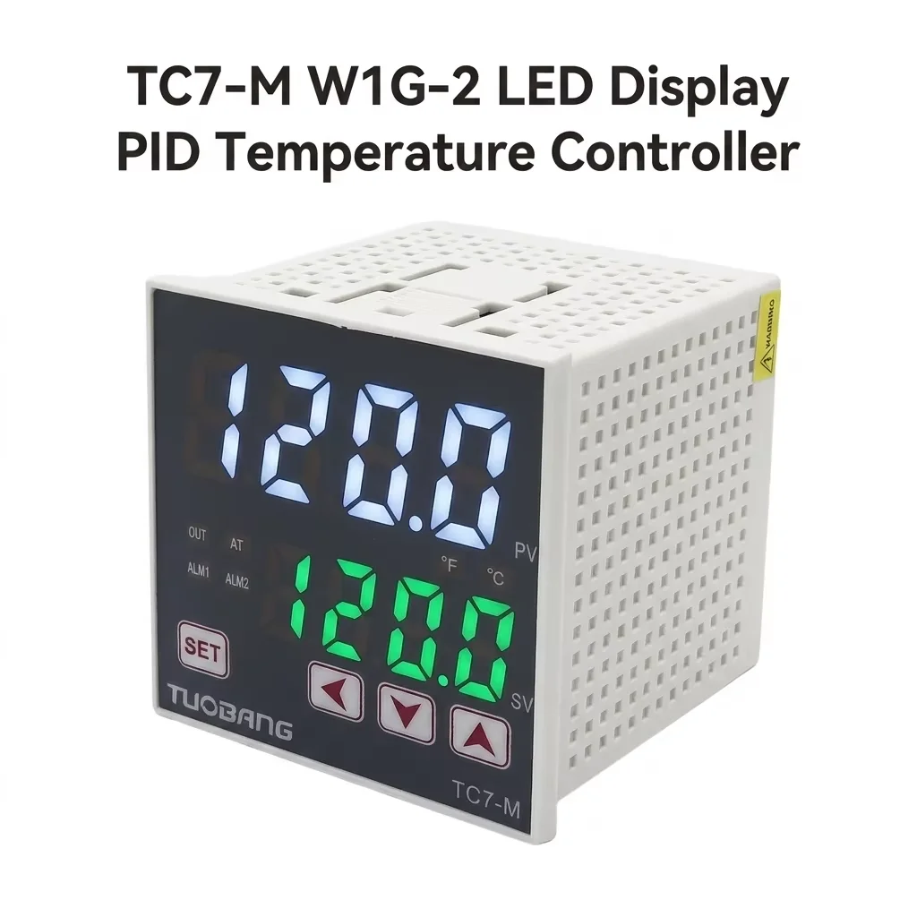 Intelligent PID Temperature Controller TC7-M K/E/PT100 Input Relay+solid-state Dual Output ODM/OEM Industrial LED Thermostat