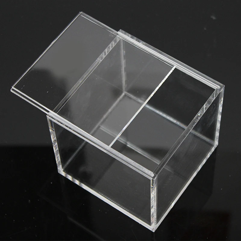 Custom large clear plexiglass box with lid, custom acrylic box